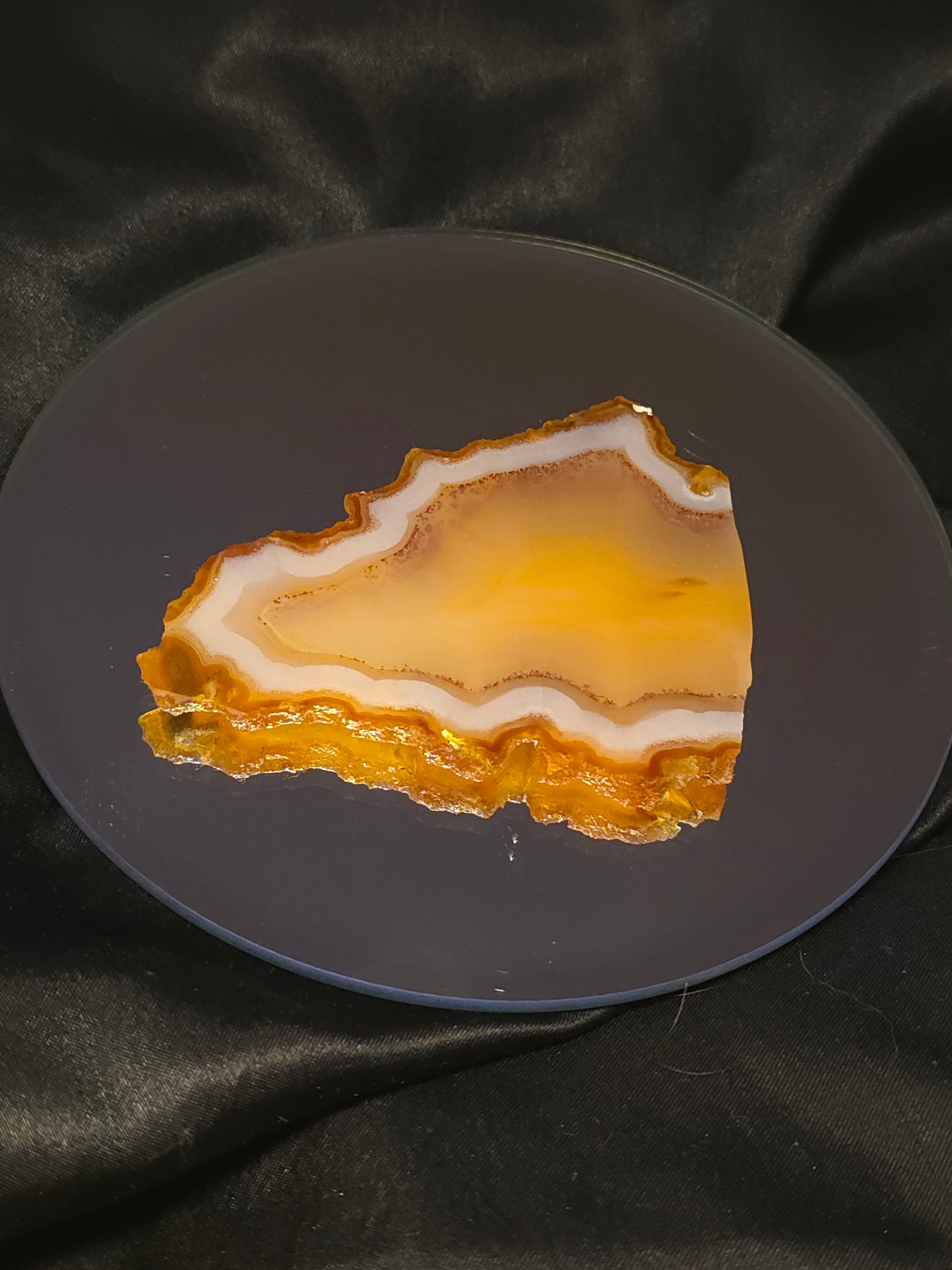 Natural Agate slice, For Balance, Grounding & Gentle Strength